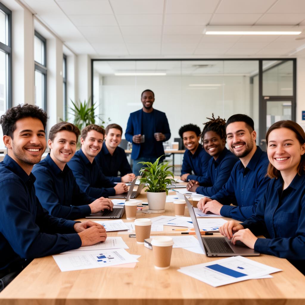 Équipe de travailleurs en formation chez Vitalité Services à Liège